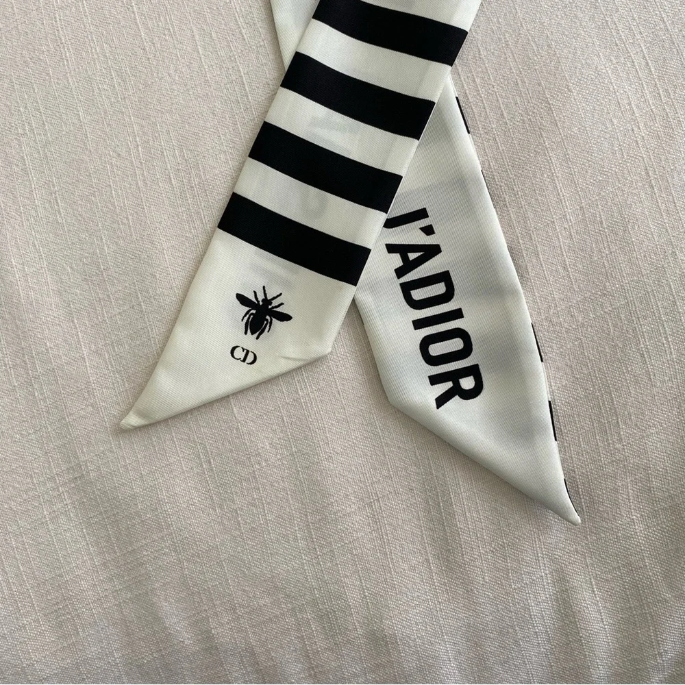 Christian Dior J'adore Striped Mitzah Scarf